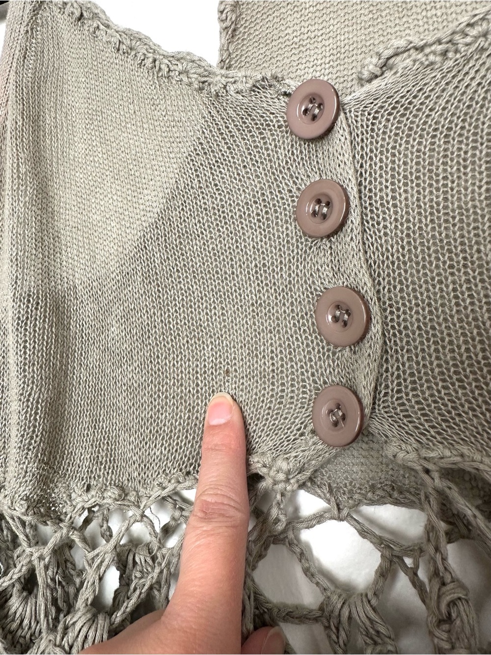 Boho Goblincore Crochet Babydoll Tank Top Y2K Forestcore Earthy Hobbit Coastal - Picture 12 of 14